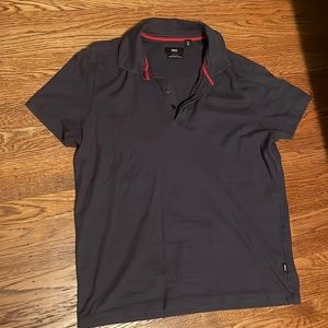Medium Gray-Red Hugo Boss Polo